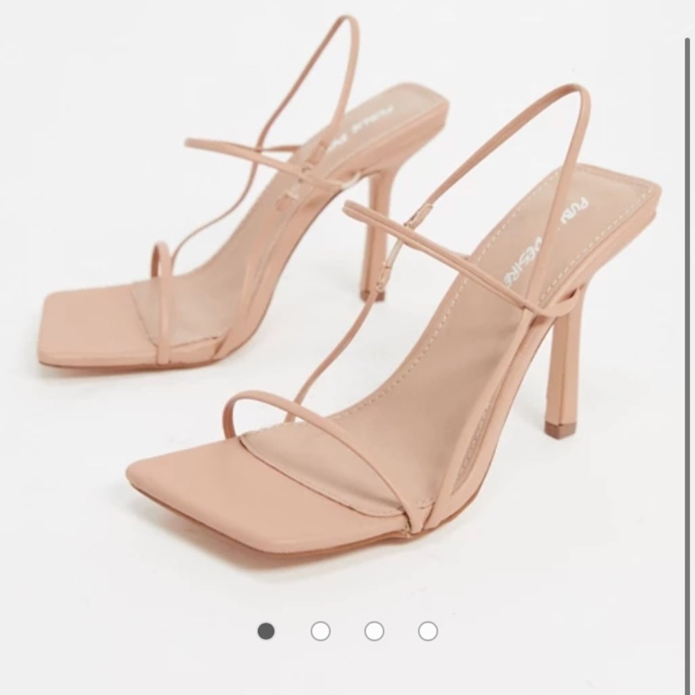 Public Desire Rayelle Square Toe Strappy Heels